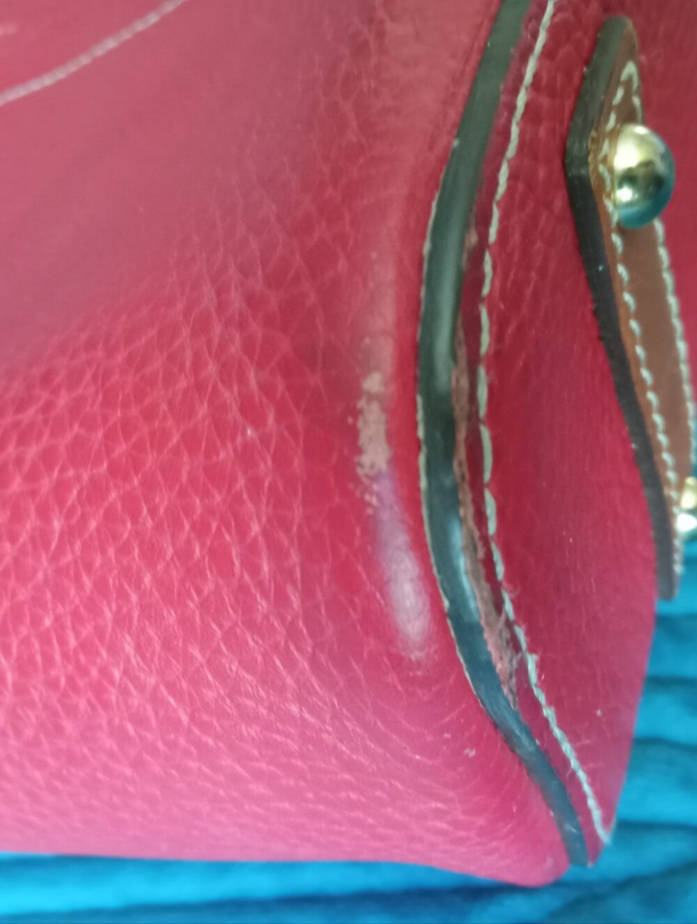 Dooney & Bourke | Lexington Red Pebble Grain Leather Tote Purse Handbag - Picture 16 of 16